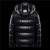 Men's Fashion Shiny Padded Coats Casual Winter Warm ater-Resistant Outwear Zip up Hooded Puffer Jackets