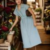 Womens Turn Down Collar Shirt Dress Short Wing Sleeve Button Down Dress Trench Coat Formal Elegant Dress With Belt