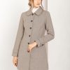 Women's Peter Pan Collar Overcoat Single Breasted Pockets Winter Long Coat