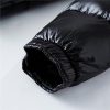 Men's Fashion Shiny Padded Coats Casual Winter Warm ater-Resistant Outwear Zip up Hooded Puffer Jackets