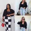 Womens Cropped Bike Jacket Casual Double Breasted Trench Coat with Belt