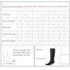Knee High Boots Women Faux Leather Boots Low Heel Square Toe Side Zipper Fall Long Tall Boots for Women