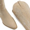 Knee High Boots Women Cowgirl Cowboy Western Fall Chunky Block High Heel Tall Long Fashion Boot Side Zipper