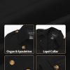 Women's Cropped Trench Coat Classic Double Breasted Lapel Jacket Water Repellent Outerwear