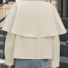 Womens Cropped Trench Coat Casual Lapel Single Breasted Cape Sleeve Short Jacket 2025 Fall Fashion Outerwear