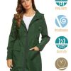 Women Waterproof Lightweight Rain Jacket Active Outdoor Hooded Raincoat