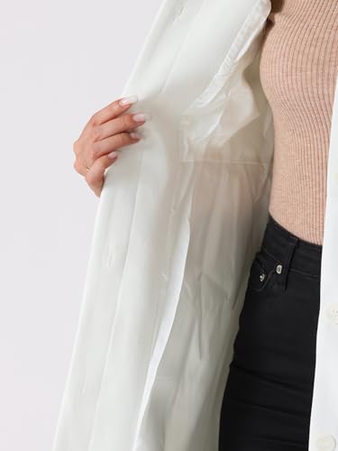 Winter Trench Coat for Women Overcoat Peter Pan Collar Single Breasted Long Pea Coat