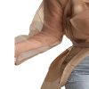 Women's Sheer Mesh Long Sleeve Jacket Summer See Through Belted Button Down Lightweight Cardigan