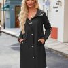 Womens Waterproof Raincoat Lightweight Rain Jacket Women Long Hooded Trench Coats Outdoor Windbreaker Travel Jacket
