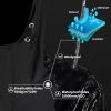 Women's Single Breasted Long Trench Coat Windproof Raincoat Outerwear Lightweight Windbreaker with Blet & Hood