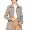 Women's Peter Pan Collar Overcoat Single Breasted Pockets Winter Long Coat