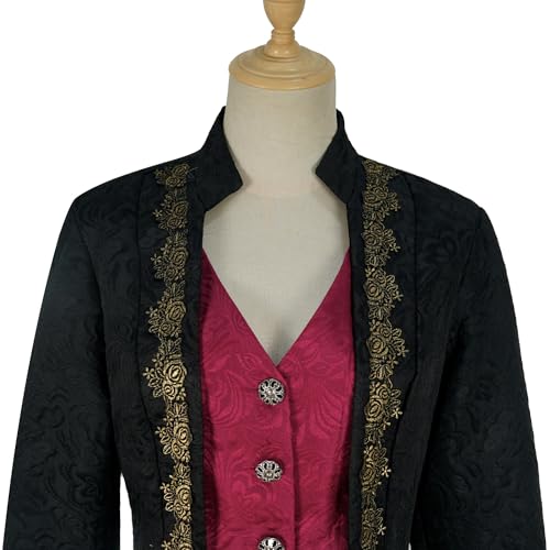 Women's pirate jacket Steampunk Victorian tuxedo Gothic Renaissance medieval coat