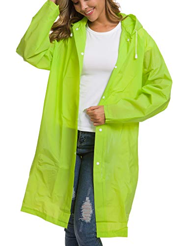 EVA Raincoat Waterproof Rain Poncho Reusable Unisex Men Women Long Clear Rain Wear