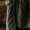Women's Quilted Knee Length Coat Open Front Kimono Style Jacket Handmade Threading Outwear for Winter