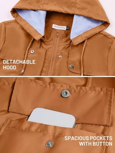 Rain Jackets For Women Waterproof Rain Coats with Hood Lightweight Windbreaker Outdoor Womens Raincoats