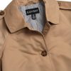 Women's Trench Coat - Waist Belted Button Up Long Raincoat for Ladies (Sizes: S-XL)