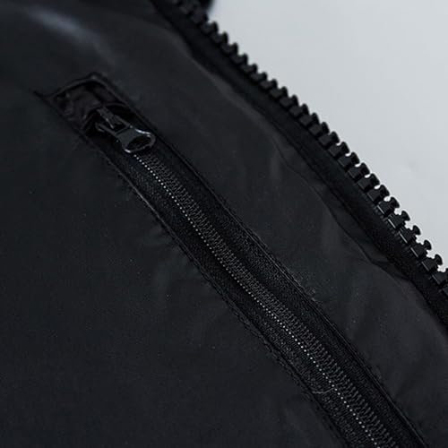 Men's Fashion Shiny Padded Coats Casual Winter Warm ater-Resistant Outwear Zip up Hooded Puffer Jackets