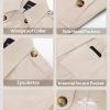 Women's Cropped Trench Coat Classic Double Breasted Lapel Jacket Water Repellent Outerwear
