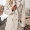 Women’s Long Sleeve Jackets Short Coats Double Breasted Lapel Neck Coat