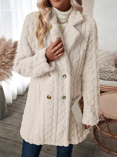 Women’s Long Sleeve Jackets Short Coats Double Breasted Lapel Neck Coat
