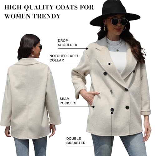 Wool Blend Wrap Coat Women's Superior 70% Wool Coat, Classy Long Wool Coat with Belt