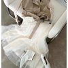 Women's Sleeveless Cropped Trench Coat with Belted Lapel Collar Vest Coat