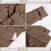 Women Trench Coats Loose Fit, Double Breasted Spring Fall Water Resistant Thin Long Jacket Belted Overcoat