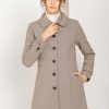 Women's Peter Pan Collar Overcoat Single Breasted Pockets Winter Long Coat