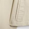 Women's Double-Breasted Short Trench Coat Solid Color Lapel Long Sleeve Jacket Lightweight Trendy Outerwear