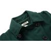 Women Swing Double Breasted Wool Pea Coat with Belt Buckle Spring Mid-Long Long Sleeve Lapel Dresses Outwear