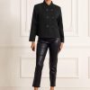 Winter Pea Coat for Women's Casual Stand Collar Short Cropped Double Breasted Jacket