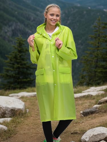 EVA Raincoat Waterproof Rain Poncho Reusable Unisex Men Women Long Clear Rain Wear