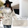 Wool Blend Wrap Coat Women's Superior 70% Wool Coat, Classy Long Wool Coat with Belt