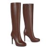Knee High Boots Women Platform Stiletto Heel Tall Boots Round Toe Fall Winter Long boots for Women