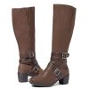 Women's Knee High Boots with Chunky Heel, Pointed Toe, Comfortable and Fashionable for Fall and Winter Wear for Women.