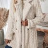 Women’s Long Sleeve Jackets Short Coats Double Breasted Lapel Neck Coat