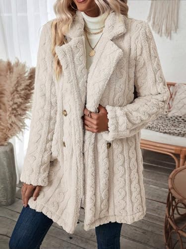 Women’s Long Sleeve Jackets Short Coats Double Breasted Lapel Neck Coat