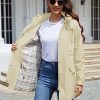 Women Waterproof Outdoor Hiking Raincoat Women Lined Rain Jacket Lightweight Hooded Jackets Trench Coats