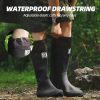 Wasserflux Women’s Mid-Calf Rain Boots – Waterproof Foldable Rubber Boots with Adjustable Cuff, Anti-Slip Sole, Lightweight for