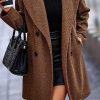 Women Long Sherpa Coat - Fuzzy Faux Fur Trench Jackets Winter Fleece Button Cardigan with Pockets