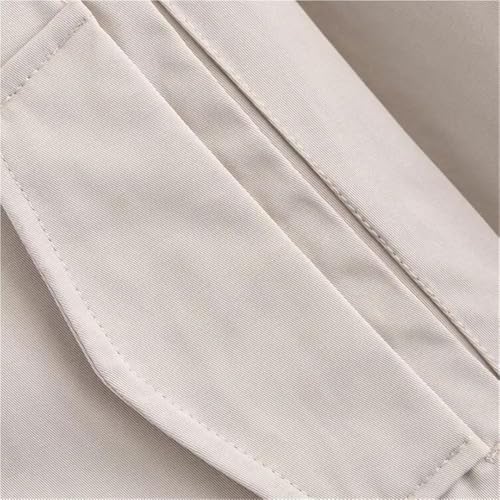Women's Casual Short Trench Coat Long Sleeve Lapel Double Breasted Jacket Four Season Solid Color Outerwear