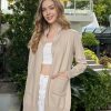 Women Long Cardigan Sweaters Lightweight Open Front Duster Knit Fashion Sweater Coats Trendy Cardigans with Pocket