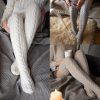 Women's Cable Knitted Boot Socks Extra Long Thigh High Winter Stockings Over Knee Leg Warmers