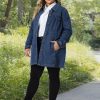 Plus Size Denim Jacket for Women Buttons Long Sleeve Jean Jackets