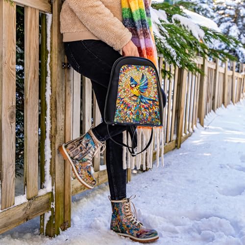 Long Boots for Women – Vegan Leather and Unique Design Womens Winter Boots, Comfortable and Stylish Womens Boots
