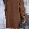 Women Long Sherpa Coat - Fuzzy Faux Fur Trench Jackets Winter Fleece Button Cardigan with Pockets