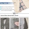 Rain Coat for Women Waterproof with Hood Lightweight Women's Rain Jacket Outdoor Trench Windbreaker Long Raincoats
