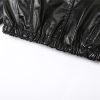 Leather Jacket Women Zip up Hoodies Motorcycle Bomber Jacket Streetwear Cropped Trench Coat for Women
