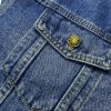 Womens Classic Jean Jacket Plus Size Loose Long Sleeve Button Down Denim Trench Coat
